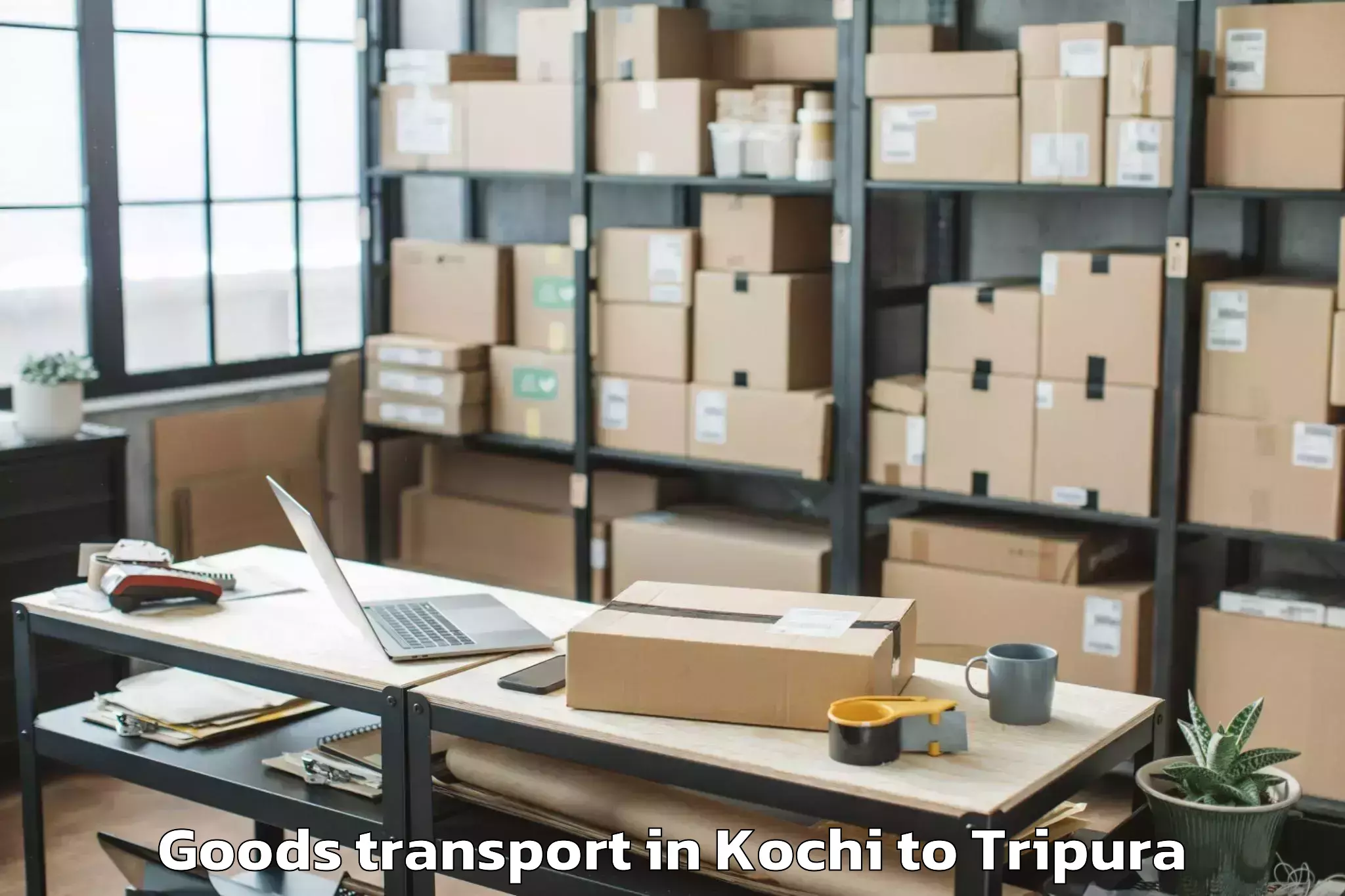 Comprehensive Kochi to Kailashahar Airport Ixh Goods Transport